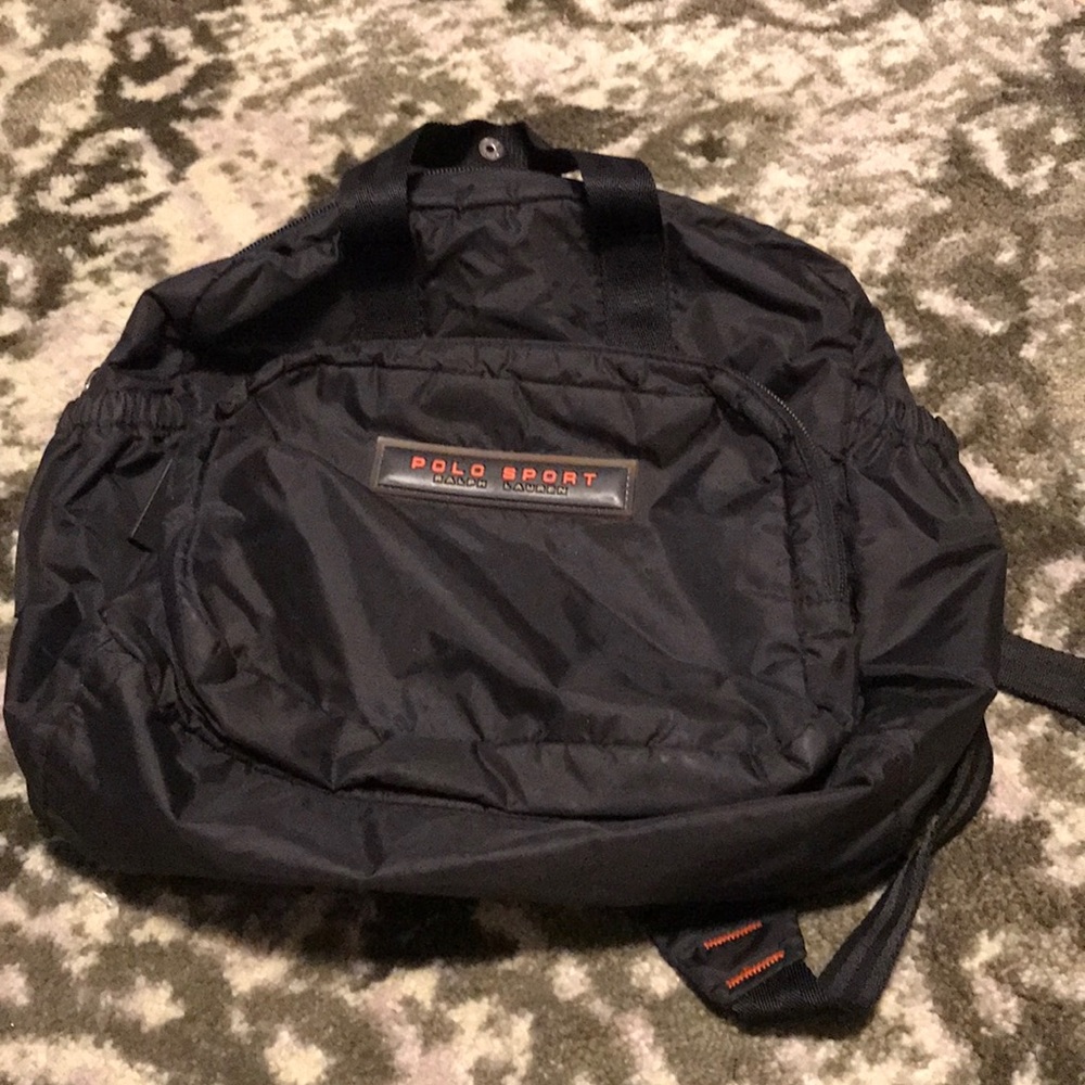 Polo by Ralph Lauren Black Polo Sport Nylon Backpack